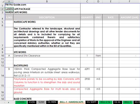 BOQ Template Excel | PM Pro Guide