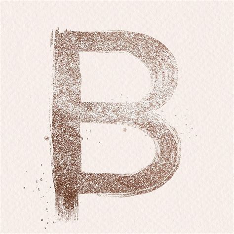 Glitter b letter psd painted rose gold typography | free image by rawpixel.com / Hein | Gold ...