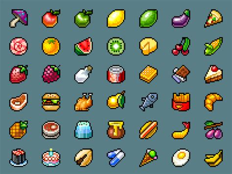 Weekly Inspiration 227 | Pixel art food, Pixel art games, Pixel art design