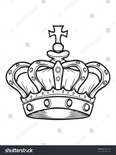 Crown Drawing Outline and Crown Outline Stock Vector (Royalty Free) | Crown tattoo design, Crown ...