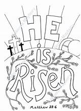He Is Risen Easter Coloring Pages sketch template