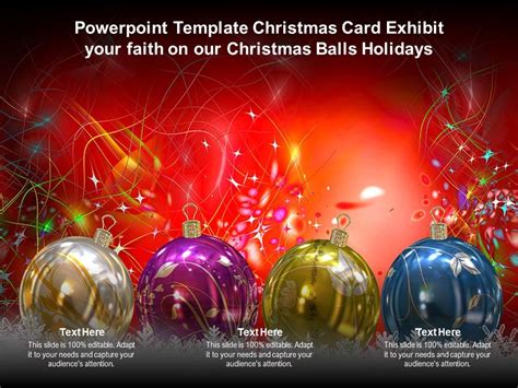 Powerpoint Template Christmas Card Exhibit Your Faith On Our Christmas Balls Holidays ...