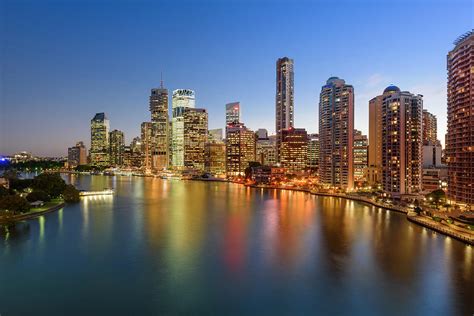 Brisbane Skyline From Story Bridge At Photograph by Stefan Mokrzecki | Fine Art America