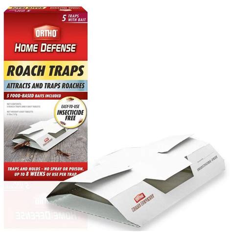 Ortho Home Defense Roach Traps with Bait Tablets, Cockroach Killer, 30 ...