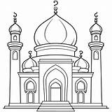 Mosque Coloring Book  Islamic Pages For Muslim Boys sketch template
