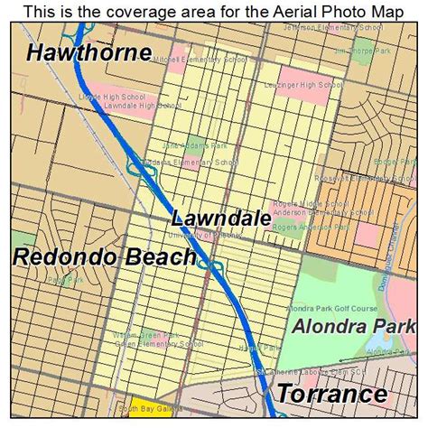 Aerial Photography Map of Lawndale, CA California