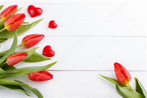 Red tulips background — Stock Photo © Lana_M #104715160