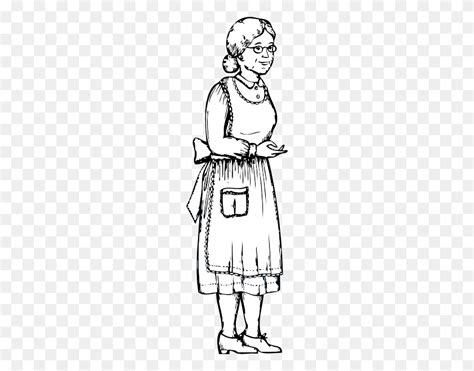 Grandma Outline Clip Art - Grandmother Clipart - FlyClipart