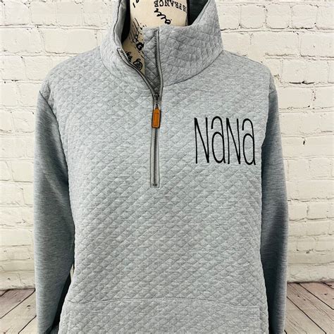 Embroidered Nana Sweatshirt, Personalized Nana Quarter Zip Pullover, Embroidered Mama Shirt ...