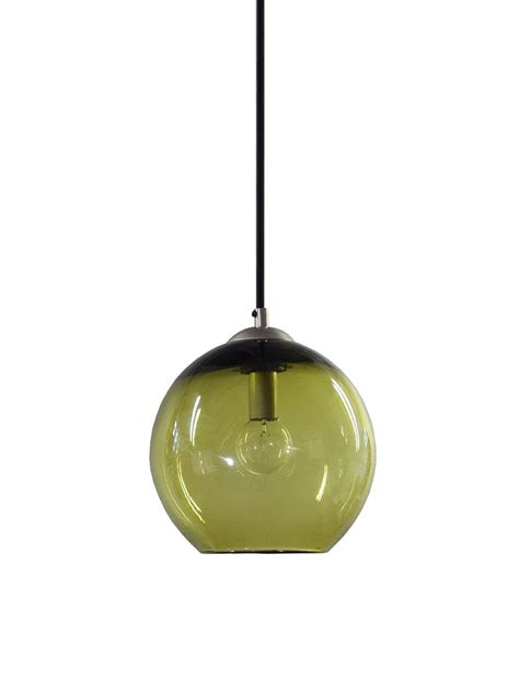 Buy Hand Crafted Olive Hand Blown Glass Pendant Lighting Bubble Glass ...