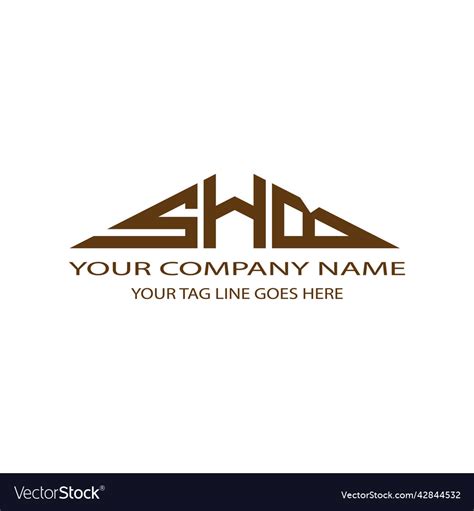 Shb letter logo creative design with graphic Vector Image