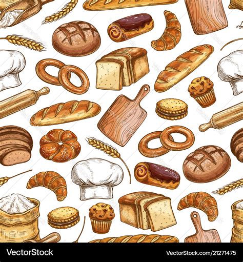 Bread And Pastry Production Background Design