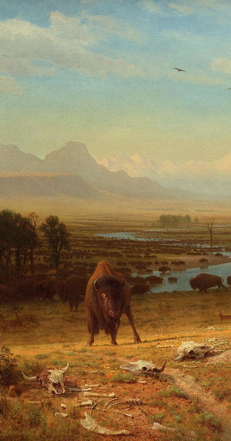 The Last of the Buffalo-Detail-2 Painting by Albert Bierstadt