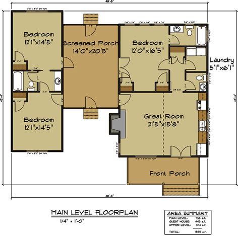 Diana's Dog Trot - Dogtrot Cabin Floor Plan