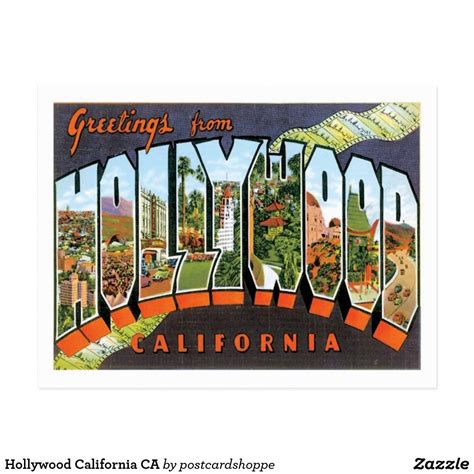 Hollywood California CA Postcard #Hollywood #California #Postcards | City postcard, Travel ...