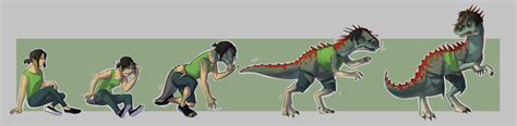 Commission for of themself transforming into a dinosaur. | Spirit animal art, Furry art ...