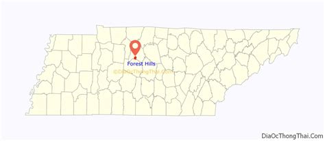 Map of Forest Hills city, Tennessee - Thong Thai Real