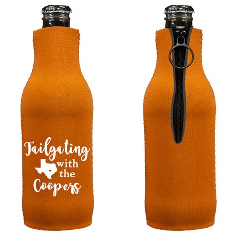 Personalized Beer Bottle Koozie with Zipper