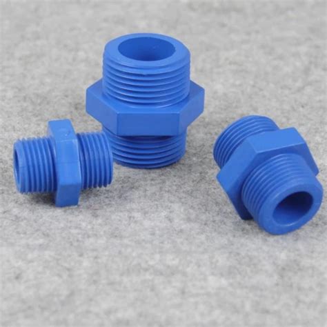 10pcs UPVC 20mm 25mm 32mm Both External Thread Connector Plastic ...