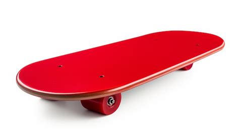 Premium AI Image | Red skateboard deck isolated on white background ...