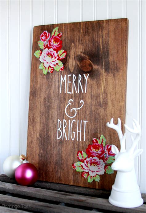 DIY Merry and Bright Christmas Sign