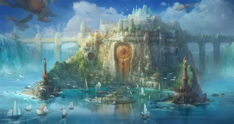 Fantasy landscape, Fantasy concept art, Fantasy background