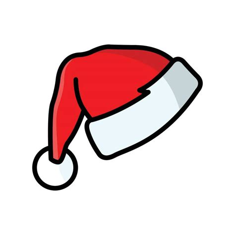 christmas hat - santa hat icon vector design template in white ...