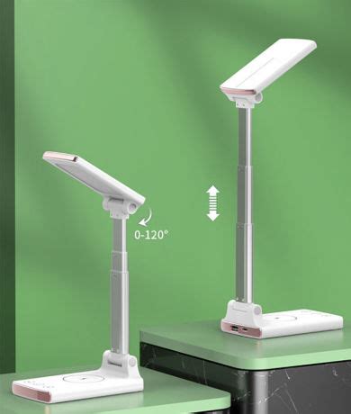 China LED Desk Lamp with 15W Wireless Charging Pad & aluminum alloy folding LED table lamp ...