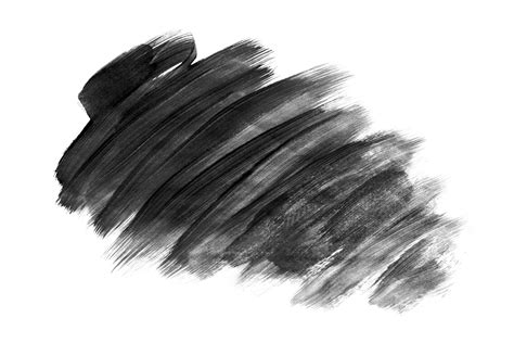 Black brush stroke isolated on a transparent background. Stock design element 25004795 PNG