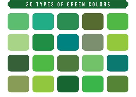 Vector green color palette collection 34132302 Vector Art at Vecteezy