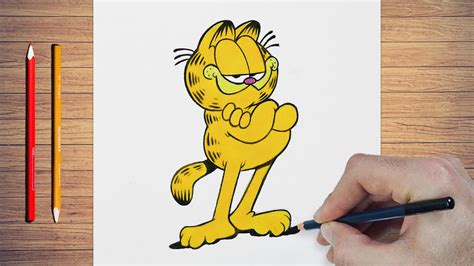 How To Draw GARFIELD with Colored Pencils - (Step-BY-Step) - Pencil Colour Drawing - YouTube