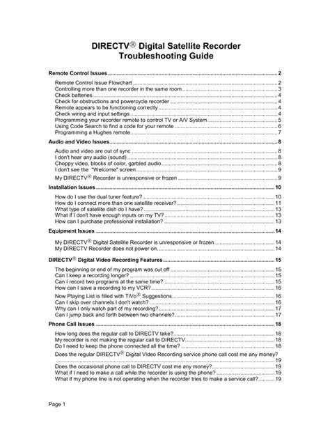 DVR troubleshooting guide