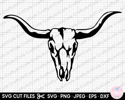 Bull Skull Svg Longhorn Skull Svg Longhorn Png Longhorn Clipart ...