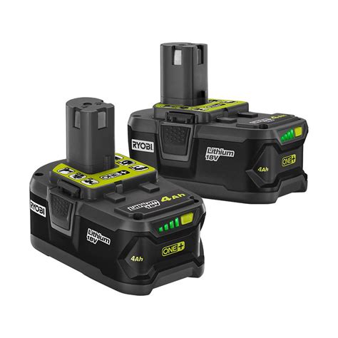 RYOBI 18-Volt ONE+ Lithium-Ion Battery Pack 4.0 Ah (2-Pack)-P145 - The ...