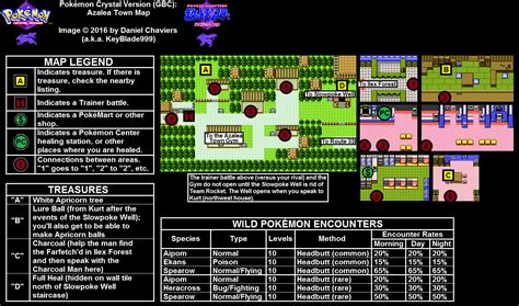 Pokémon Crystal Azalea Town Map (PNG) - Neoseeker Walkthroughs