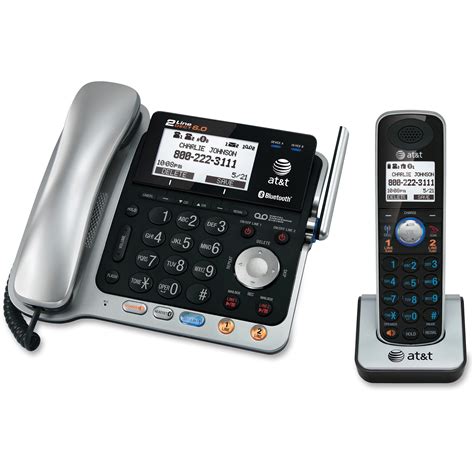 AT&T Connect to Cell TL86103 DECT 6.0 Cordless Phone, Silver Black ...