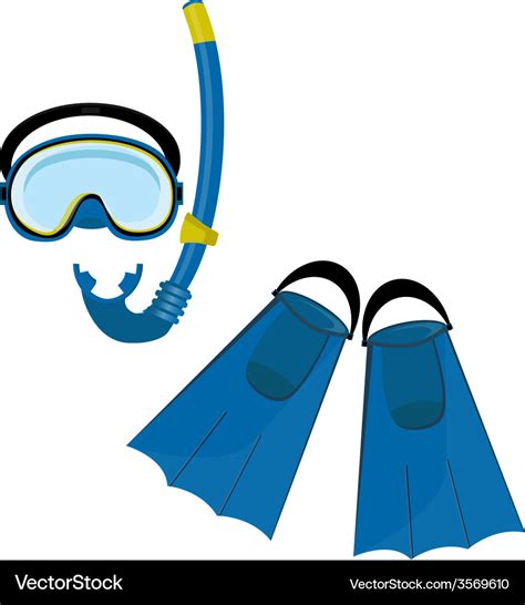 Blue swimming equipment Royalty Free Vector Image