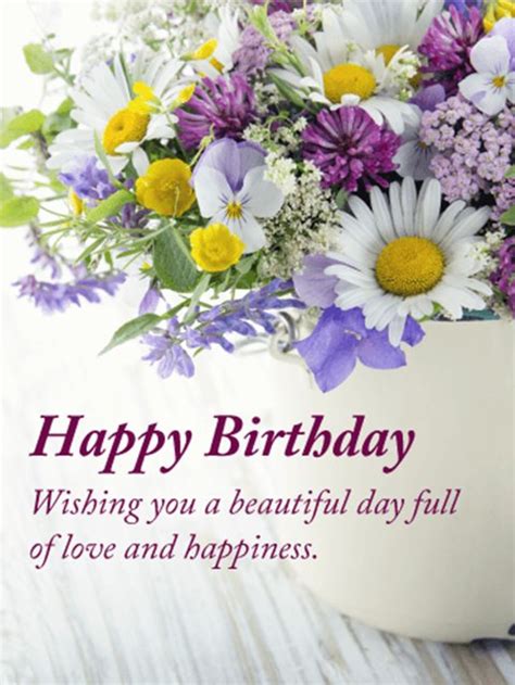 Birthday Wishes With Flowers For Friend - Wish you a very happy birthday words texted wishes ...