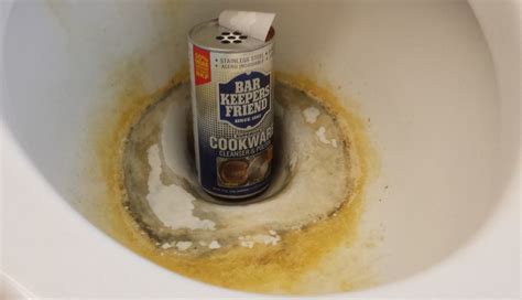 How To Clean Hard Water Stains And Rust From A Toilet Bowl, Bar Keepers ...