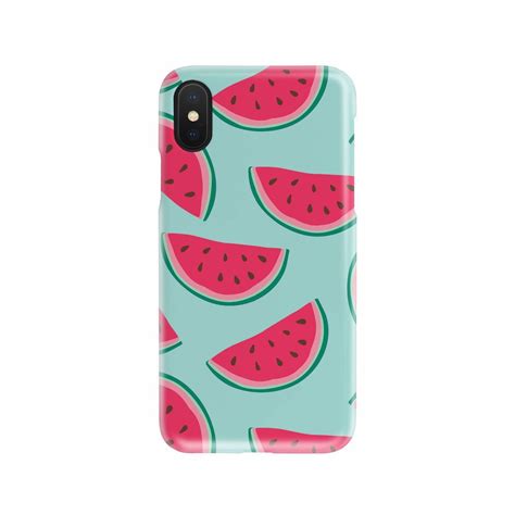 Blue Cute Watermelon Pattern Print Phone Case in 2020 | Phone case diy ...