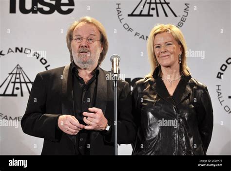 Musicians Benny Andersson and Anni-Frid Prinsessan Reuss of ABBA attend the 25th Annual Rock And ...