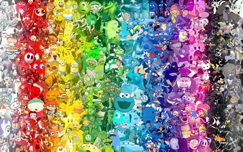 Rainbow pop culture character collage by JDreever18 on DeviantArt