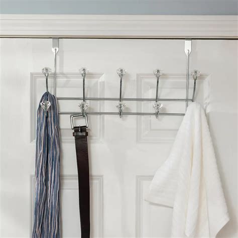 Home Basics 5 Hook Over the Door Hanging Rack with Crystal Knobs, Chrome | The Home Depot Canada