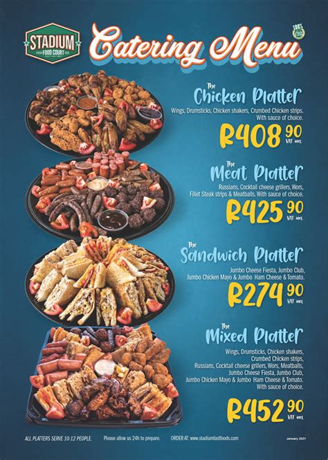 Stadium Food Court Maseru Menu