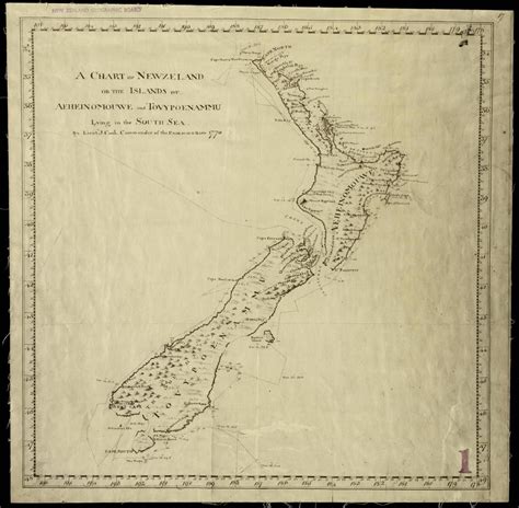 1st map of New Zealand by a white dude | Map, Map of new zealand, New ...