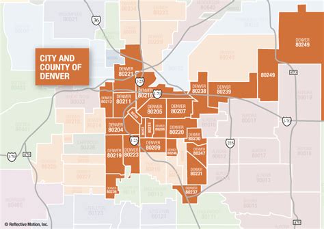 Denver City Zip Code Map - United States Map