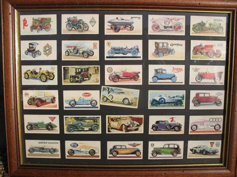 Collectable set of Cigarette cards of Vintage Cars - Mounted under glass | in Thetford, Norfolk ...