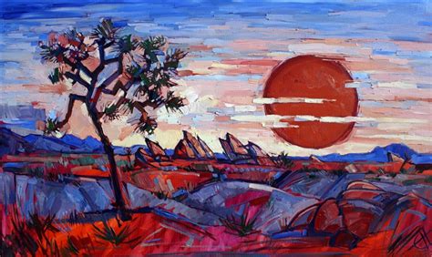 Red Sun - Contemporary Impressionism Paintings by Erin Hanson