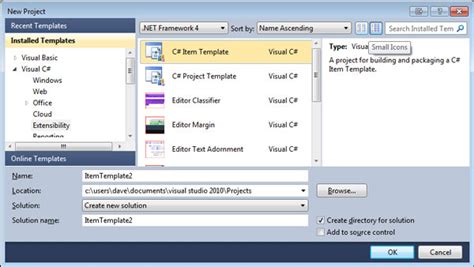 Extending Visual Studio Part 3 - Item Templates- CodeProject