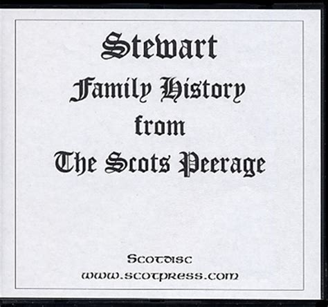 Stewart Family History from The Scots Peerage